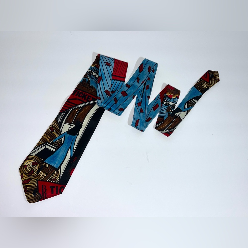 Original Beatles Ticket to Ride 100% Silk Conversation Tie by Apple Corps 1991‎